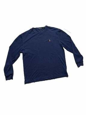 Polo Ralph Lauren Classic Fit Long Sleeve T-Shirt Navy Blue Size S